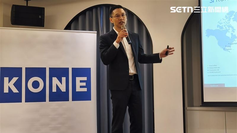 劉繼然表示，AI化已經是各產業趨勢，通力透過AI事前預測，提前維修或管控電梯，讓人員因電梯故障受困情形大降4成。（圖／記者陳韋帆攝影）