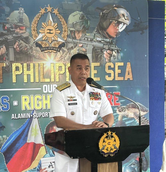 菲美日聯合巡航靠近台灣，菲律賓海軍南海事務發言人崔尼代：非針對特定國家。（圖／翻攝自X平台 @chinogaston）