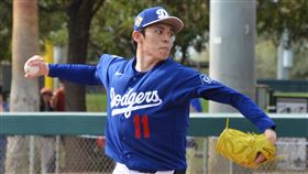 洛杉磯道奇隊日籍強投「令和怪物」佐佐木朗希春訓第二次登板。（圖／美聯社／達志影像）