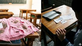 台中某國小傳出小二生遭同儕霸凌，剪破表演衣服，藏匿文具。（圖／AI生成，非當事人）