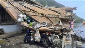 新北,貢寮,台2線,聯結車,急煞,車禍。（圖／翻攝畫面）