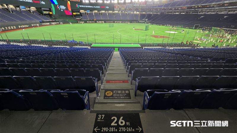 世界棒球經典賽C組賽事應援舞台曝光。（圖／特派記者劉彥池攝影）