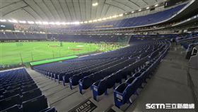 世界棒球經典賽C組賽事應援舞台曝光。（圖／特派記者劉彥池攝影）