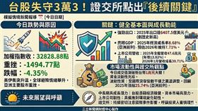 美伊衝突升溫使台股重挫失守3.3萬點大關，但證交所強調，國內2025年GDP高達8.68%且出口創新高，基本面強勁。今日成交破兆展現流動性，籲投資人審慎理性，台股具中長線成長潛力。（AI製圖）