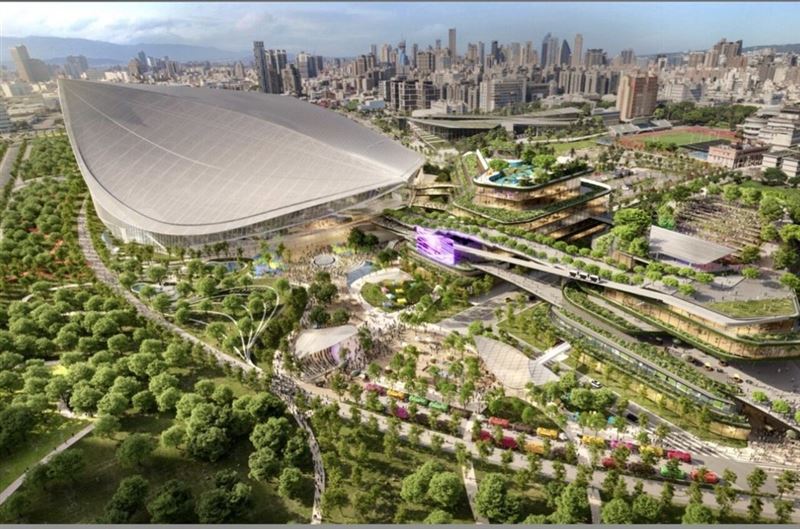 中信集團投資600億元爭取「台中超巨蛋」開發案。(圖/翻攝畫面)