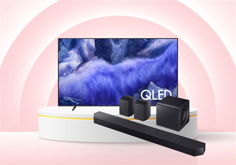 申辦方案或購買空機搭配Galaxy S26旗艦系列，遠傳獨家加碼抽出價值近10萬元的三星AI家庭劇院組。（圖／品牌業者提供）