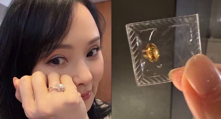 慶生當天,小哈利親手買花、寫卡片送伊能靜,米粒則存了好幾個月零用錢,買下小金飾作為禮物。(圖/翻攝自伊能靜小紅書)