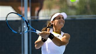 義大利女子網球選手史戴芳伊妮（Lucrezia Stefanini）驚傳遭到恐嚇。（圖／美聯社／達志影像）