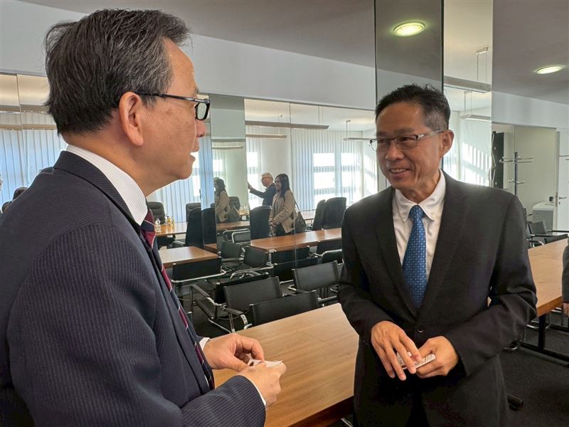 中市經發局拜會駐德代表處，盼深化台德產業合作與城市交流。（圖／臺中市政府經發局提供）