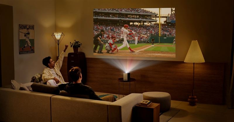 LG CineBeam S小銀河Ultra最短僅需39.3公分即可投出百吋大畫面。（圖／品牌業者提供）