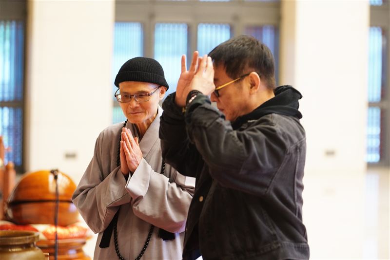 李連杰帶女兒朝聖法鼓山！放下武學談「心」修行。果暉法師：李連杰「把武館變悟館」。（圖／法鼓山提供）