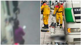 高雄市,曳引車,機車,監視器,畫面,死亡,車禍（圖／翻攝畫面）