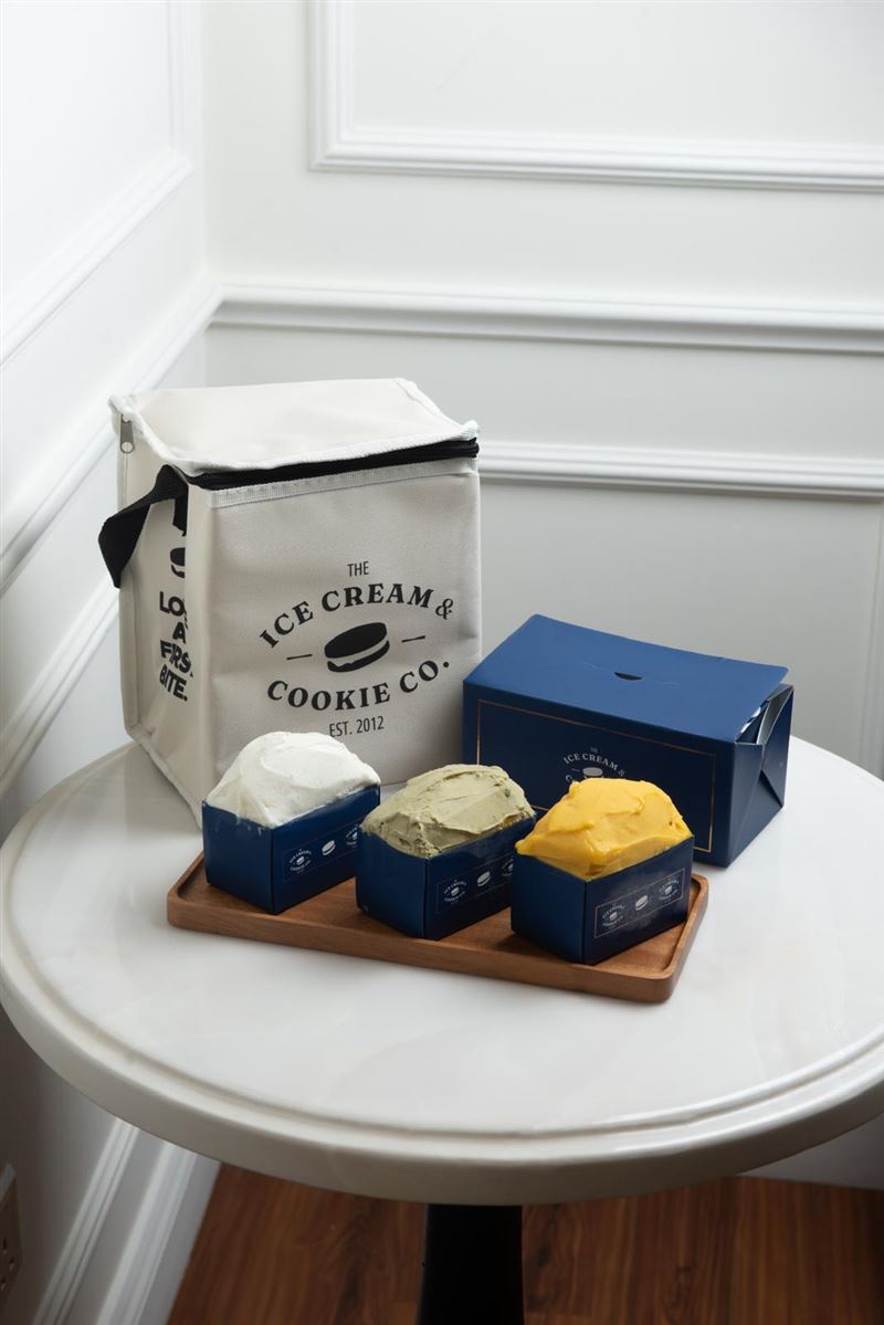 冰淇淋外帶組$988（任選三款冰淇淋，免費贈送保冷袋）。（圖／品牌業者提供）