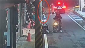 紅衣,電線桿,新竹,路邊（圖／翻攝畫面）