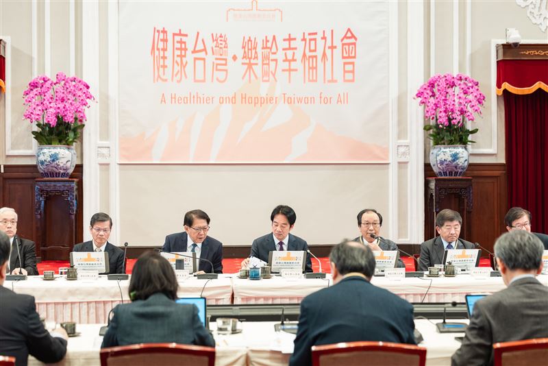 總統賴清德主持「健康台灣推動委員會第7次委員會議」。（圖／總統府提供）