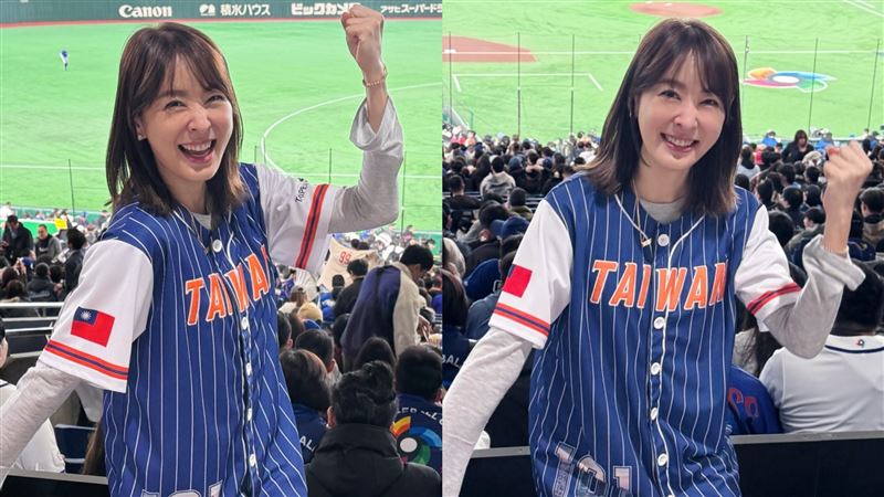 賈永婕前往東京巨蛋應援台灣隊。（圖／翻攝自賈永婕臉書）