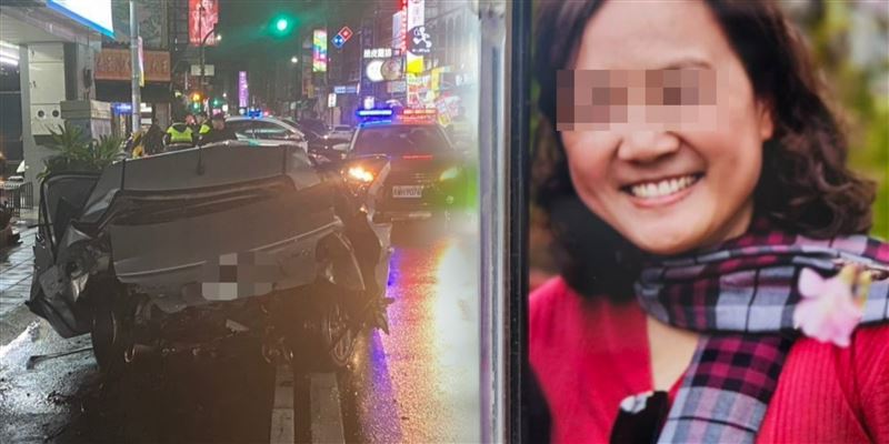 鍾姓女老師昨晚開車回家途中遭毒駕男撞死。（圖／翻攝畫面）