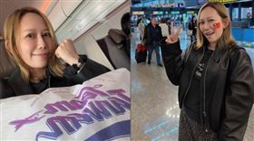 瑪菲司與老公H先生一同前往現場替台灣隊加油。（圖／翻攝自瑪菲司Threads）