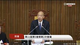 立法院6日召開院會，行政院版國防特別條例與藍營版本付委，與已經付委的民眾黨團版本併案審查（圖／翻攝畫面）