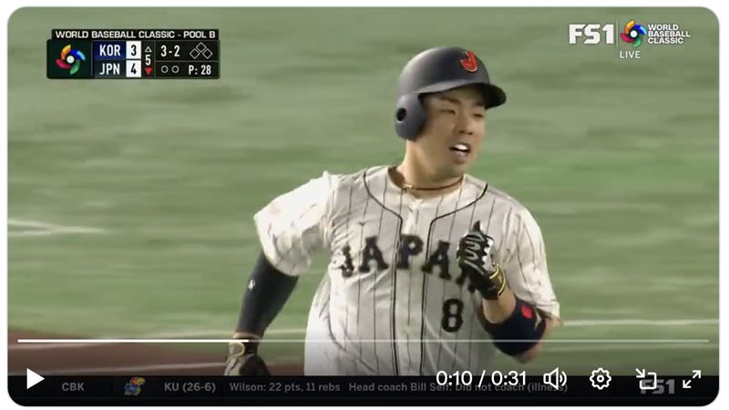 日本選手近藤健介。(圖／翻攝自X平台 @MLBONFOX）