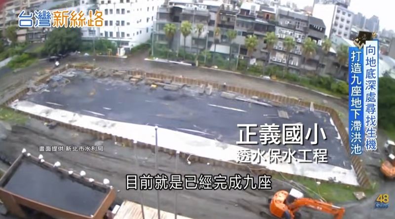 台灣新思路/城市生死保命符 地下6萬噸「隱形長城」對抗極端氣候洪水。(圖/截自影片)