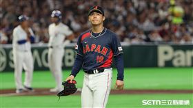 WBC日台戰，日本隊先發投手山本由伸差1人次投滿3局。（圖／特派記者劉彥池攝影）