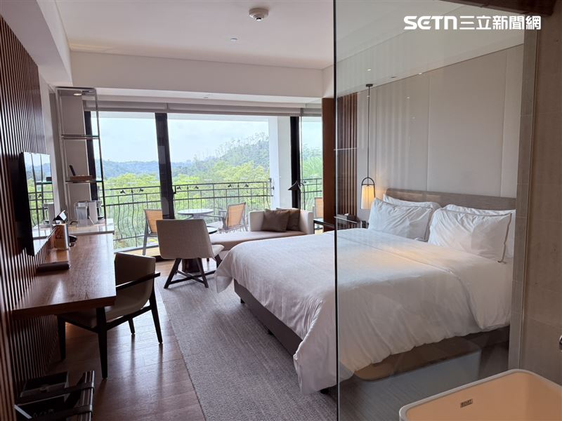 大溪威斯汀擁有205間客房，皆有獨立觀景陽台，是萬豪旗下台北近郊最大的渡假酒店。（圖／記者李育道攝影）