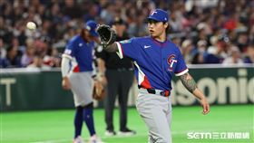 WBC台捷戰，台灣隊第2任投手林昱珉。（圖／特派記者劉彥池攝影）