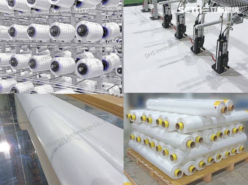 大合新自主研發的 UHMWPE 強力紗線與先進織布生產線。(圖/翻攝畫面)