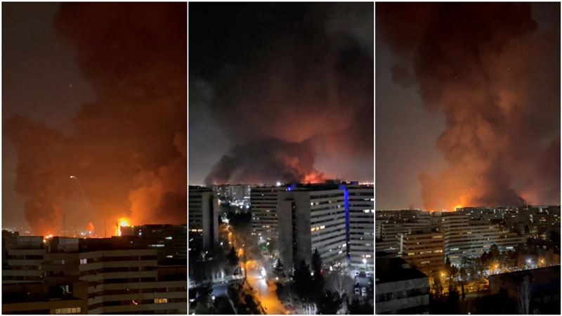 伊朗麥拉貝德機場誼遭攻擊傳出火警。（圖／路透社／達志影像）