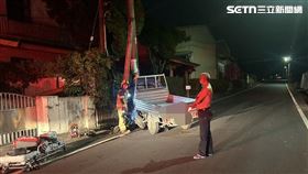 自撞,車禍,死亡,電線桿,小貨車,雲林,林內（圖／翻攝畫面）