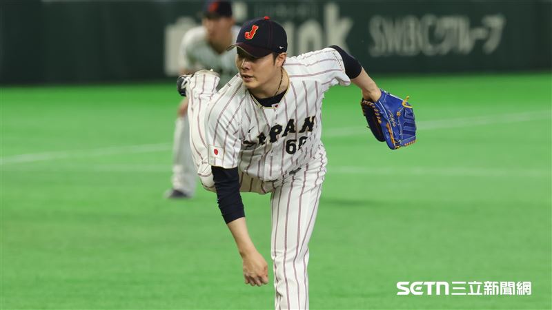 WBC韓日戰，日本隊第4任投手松本裕樹。（圖／特派記者劉彥池攝影）