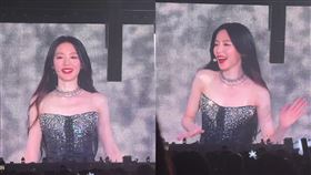 舒華當場玩起經典名場面「大家好我是誰？」，現場幾乎是尖叫喊「葉舒華！」。（組合圖／讀者提供）