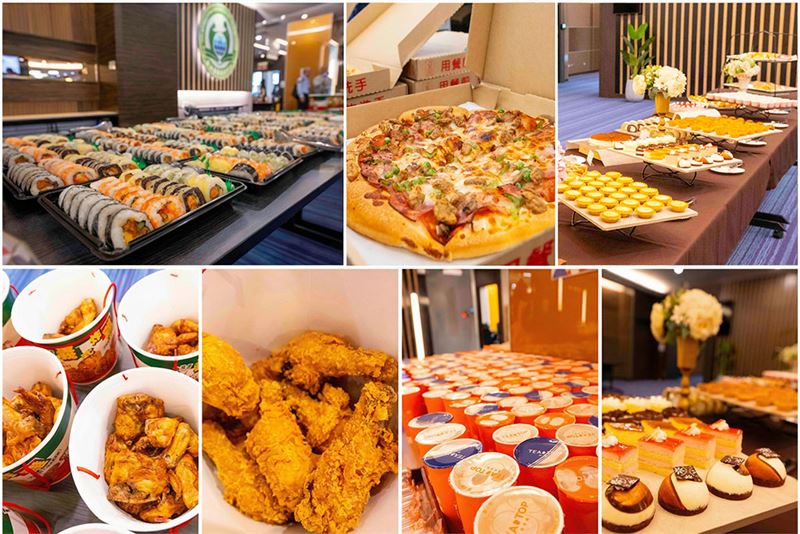 世界棒球經典賽（WBC）開打，彰化基督教醫院祭出披薩、炸雞、飲料無限量供應，醫護一起為TEAM TAIWAN加油，瞬間將醫院變成「大巨蛋」。（圖／翻攝畫面）