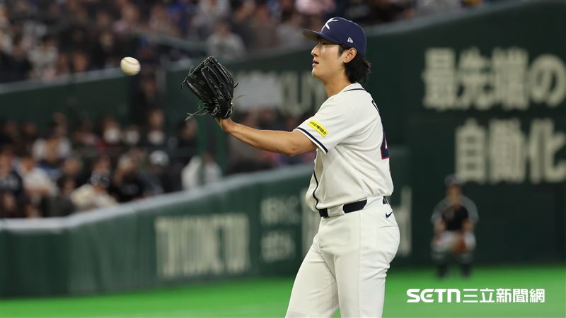 WBC台韓戰，韓國隊第2任投手郭彬。（圖／特派記者劉彥池攝影）