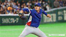 WBC台韓戰，台灣隊第2任投手林維恩。（圖／特派記者劉彥池攝影）