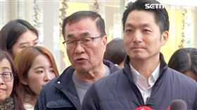 李四川、蔣萬安、侯友宜、劉和然（依序由左至右）參訪新北市板橋兩處公共托育中心。（圖／翻攝畫面）