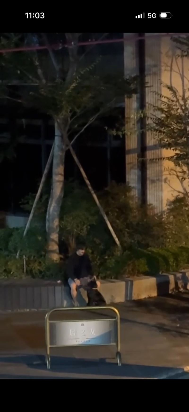 飼主作勢拿菸燙小黑狗，民眾不忍狗再受虐立即報警。(圖／台中市動保處提供)