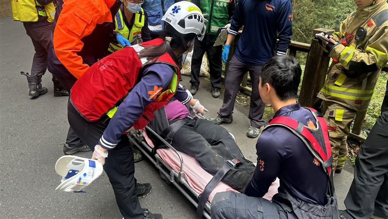 杉林溪賞櫻搭接駁車墜谷7傷 66歲翁不治