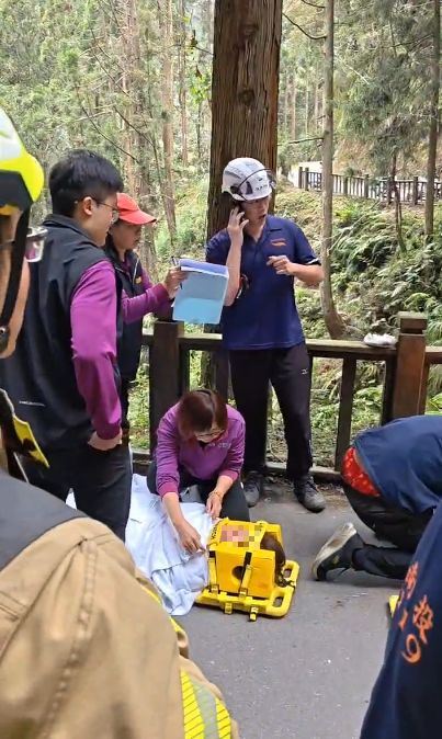 陳姓夫妻與吳姓姊弟5人搭乘遊園巴士，不料竟發生墜谷意外。(圖／翻攝畫面)