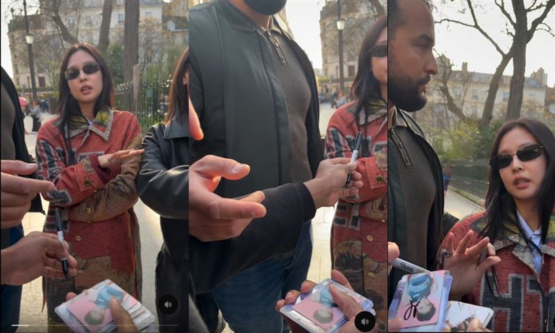 Jennie遭疑似狗仔與黃牛跟車騷擾，他當場下車臉上明顯不悅。（圖／翻攝自threads）