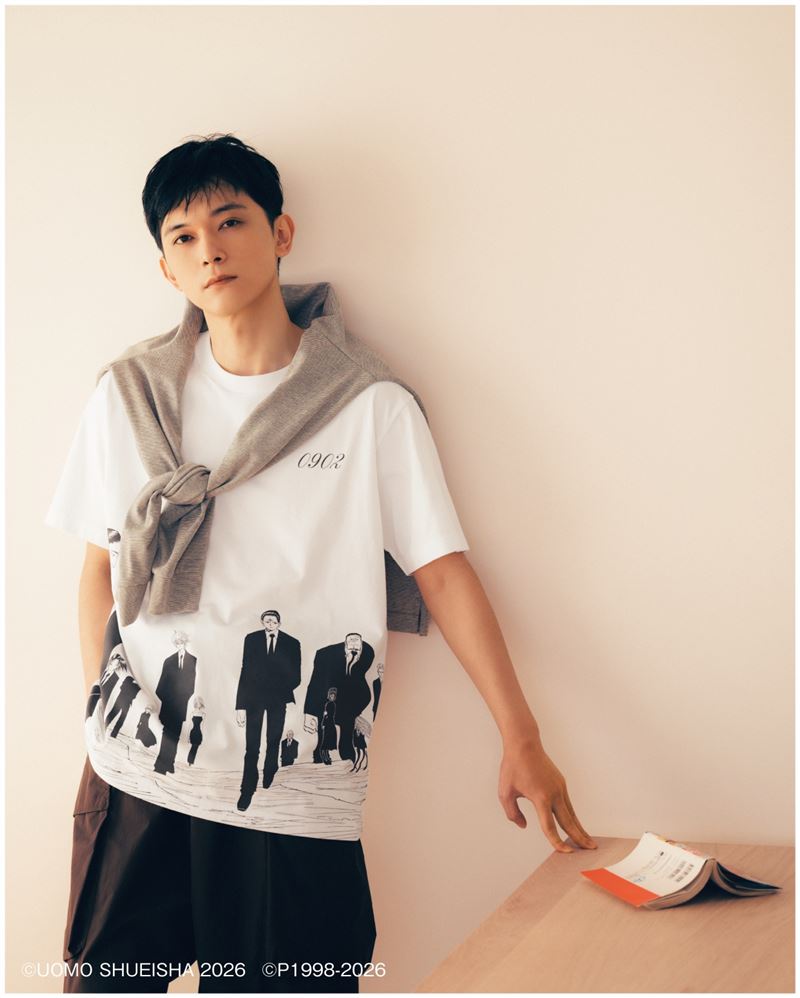 日本演員吉澤亮演繹UNIQLO MANGA 100集英社100週年系列。(圖/品牌業者提供)