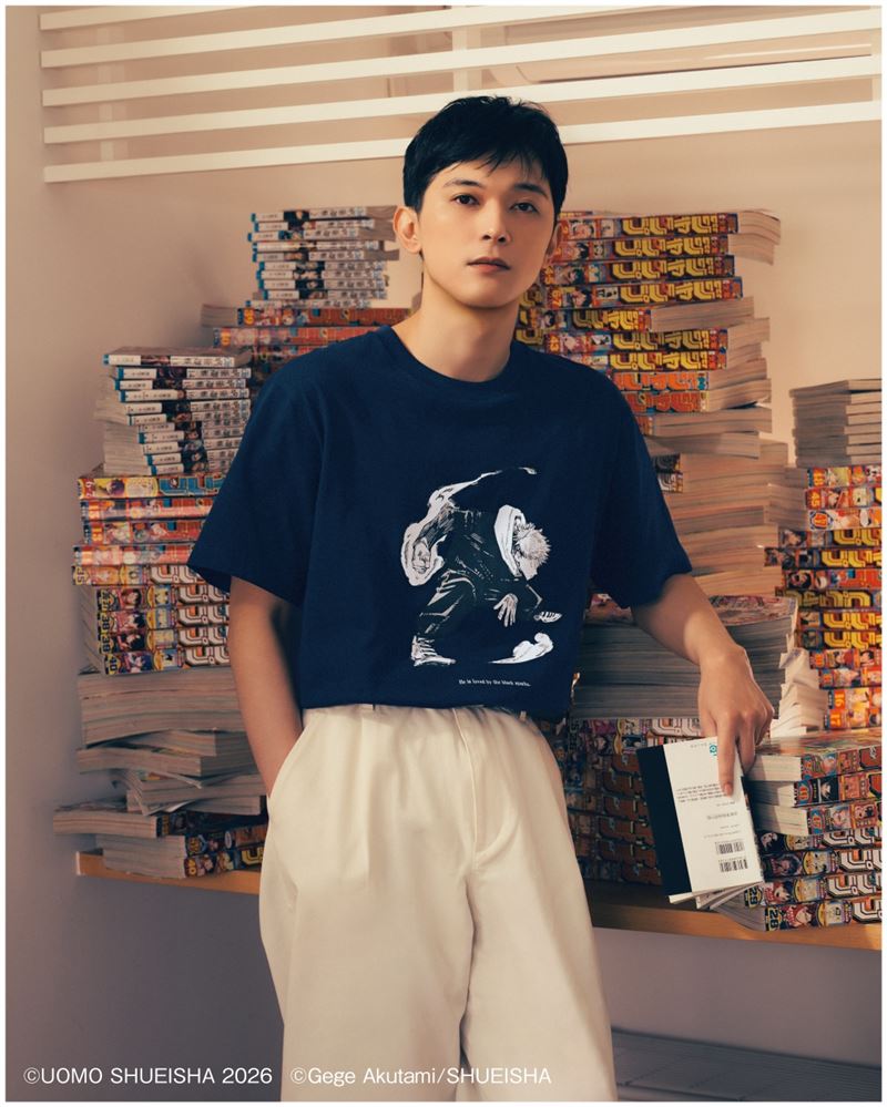 日本演員吉澤亮演繹UNIQLO MANGA 100集英社100週年系列。(圖/品牌業者提供)