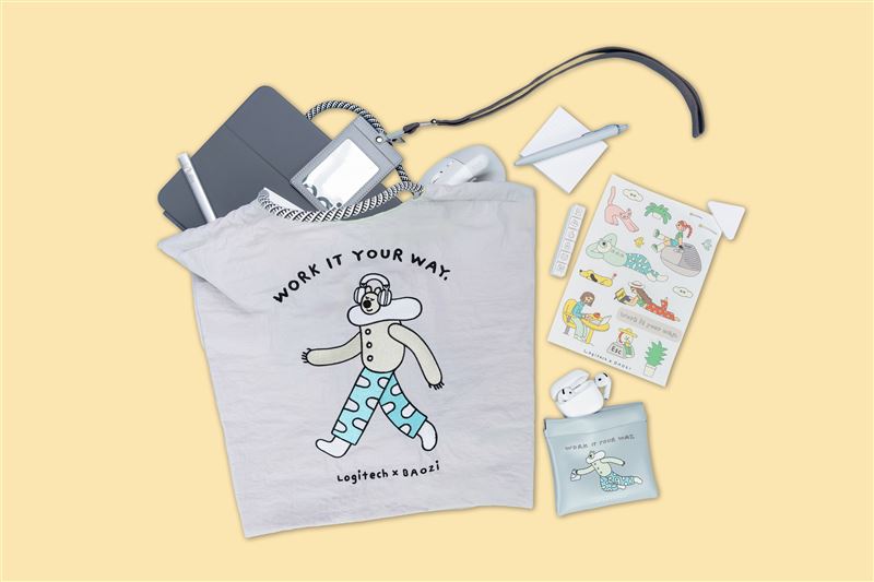 女子節限定優惠活動,羅技聯名包大山療癒周邊限量收藏。(圖/品牌業者提供)