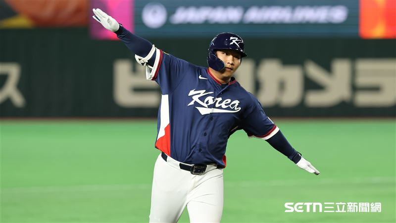 WBC韓澳戰，韓國隊指定打擊文保景炸裂2分砲。（圖／特派記者劉彥池攝影）