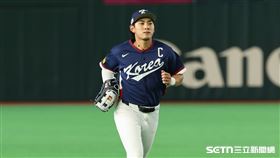 WBC韓澳戰，韓國隊中外野手李政厚。（圖／特派記者劉彥池攝影）