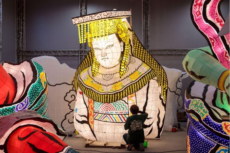 「樸仔媽」燈組。（圖／翻攝自2026嘉義台灣燈會）