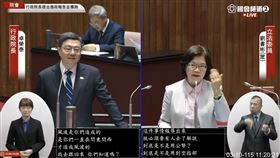 劉書彬質詢卓榮泰包機赴日。（圖／翻攝自國會頻道） 