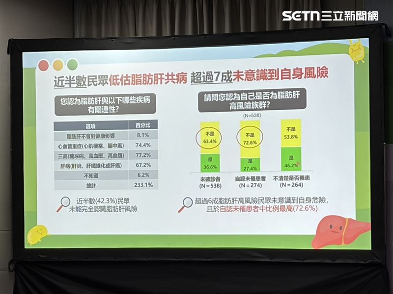 調查顯示近半數民眾低估脂肪肝共病，超過七成未意識到自身風險 。（圖／記者簡浩正攝影）