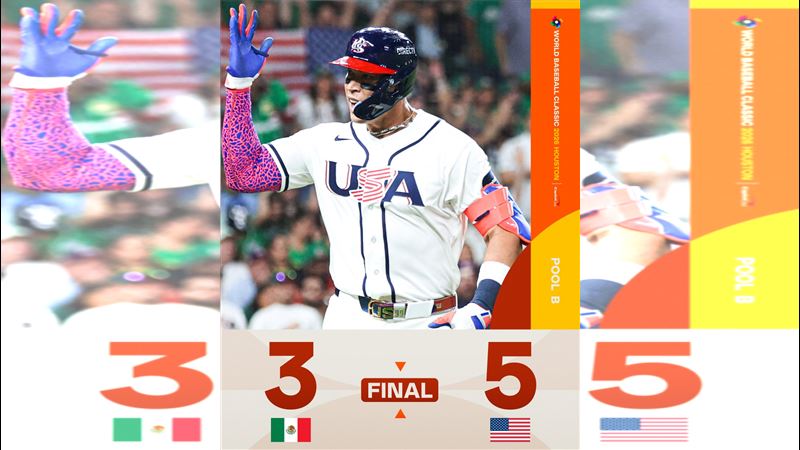 經典賽美國5：3擊敗墨西哥。（圖／翻攝自WBC X）